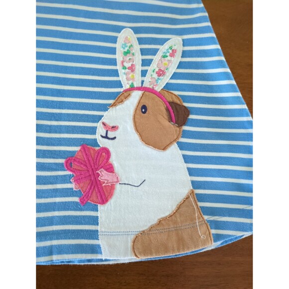 Mini Boden Girls Fun Big Appliqué Dress Easter Egg Friends size 5/6 GUC - Picture 5 of 7